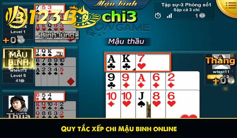 Quy tắc xếp chi mậu binh online